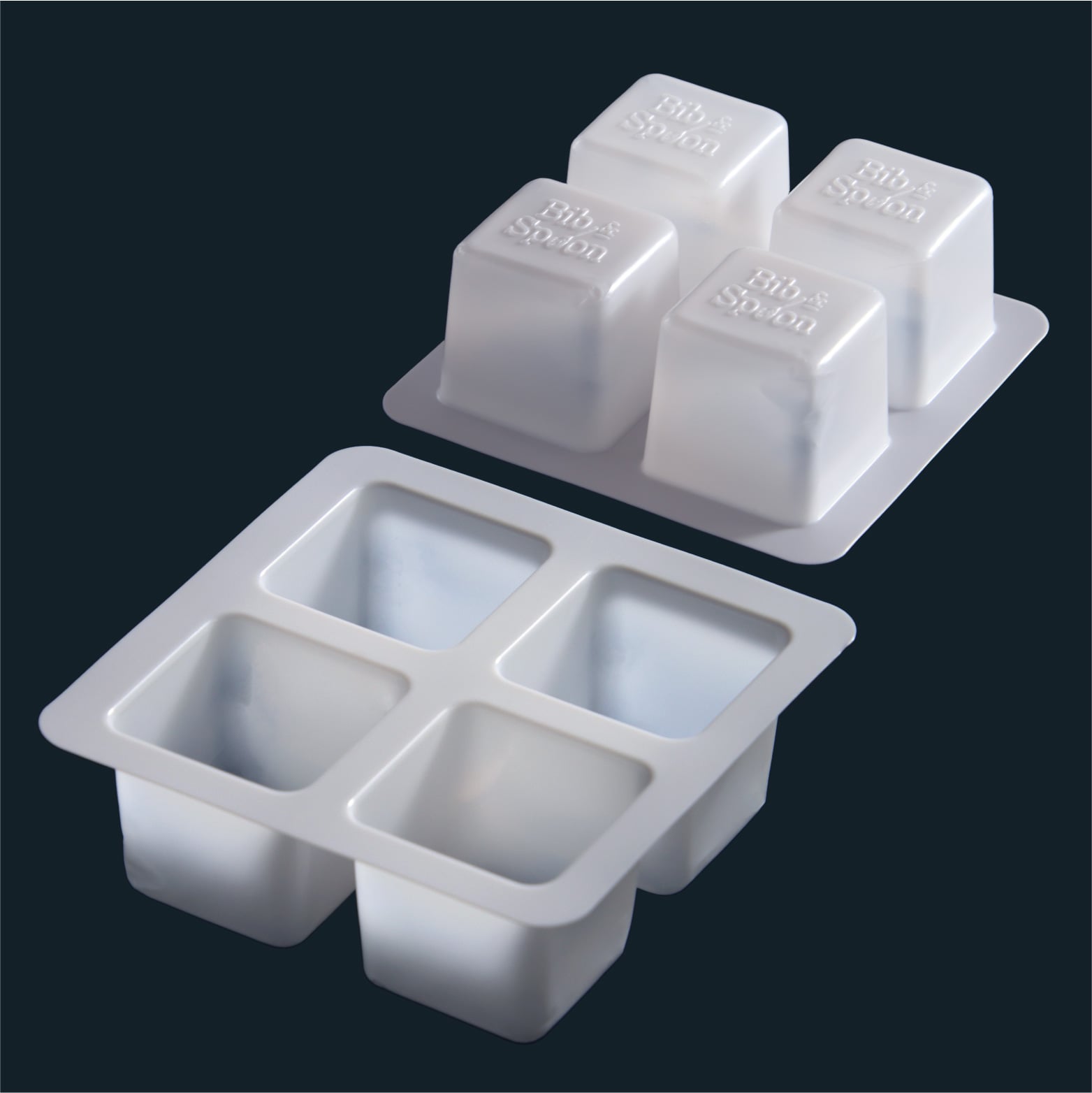 Custom 4 compartment recyclable PP ice cube tray