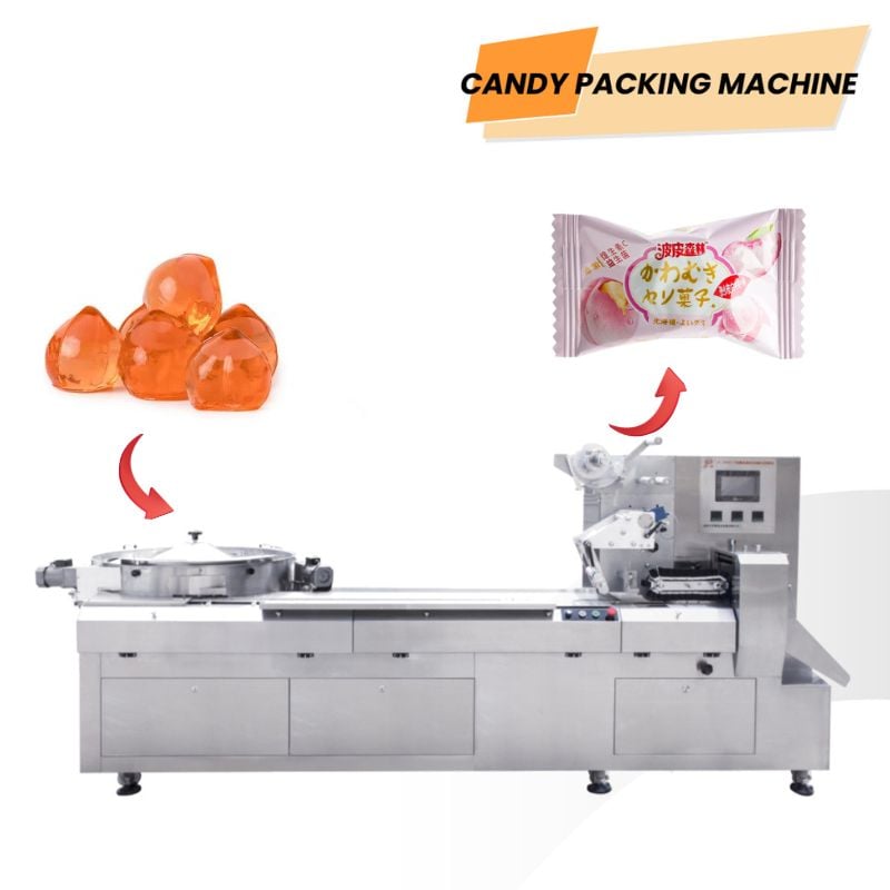 High Speed Automatic Candy Packing Machine Gummy Packaging Machine Jelly Wrapping Machine