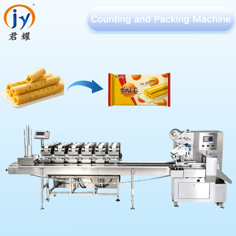 Versatile Stick Biscuits Automatic Counting and Packing Machinery with Tray Loading
