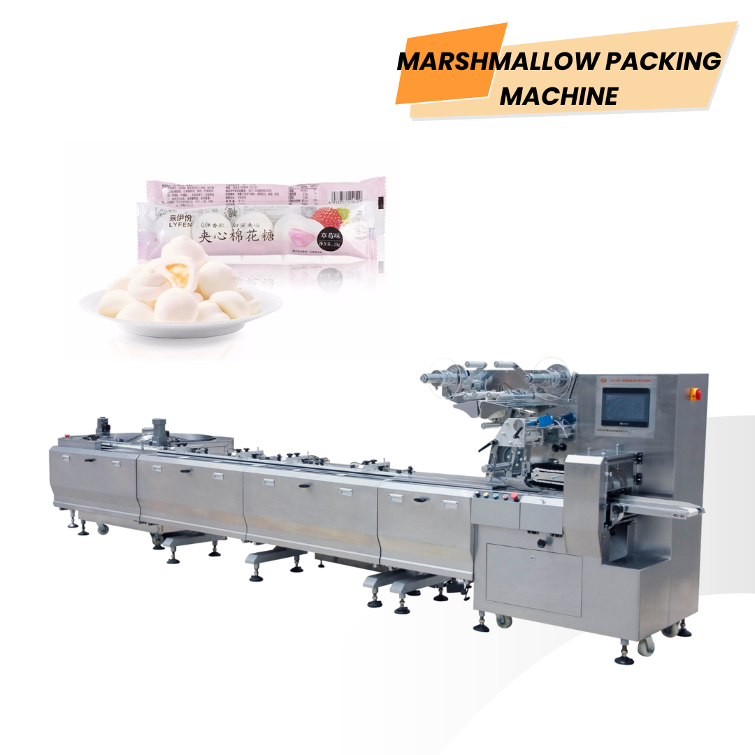 Automatic Marshmallow Pillow Pack Packaging Cotton Candy Flow Packing Machine