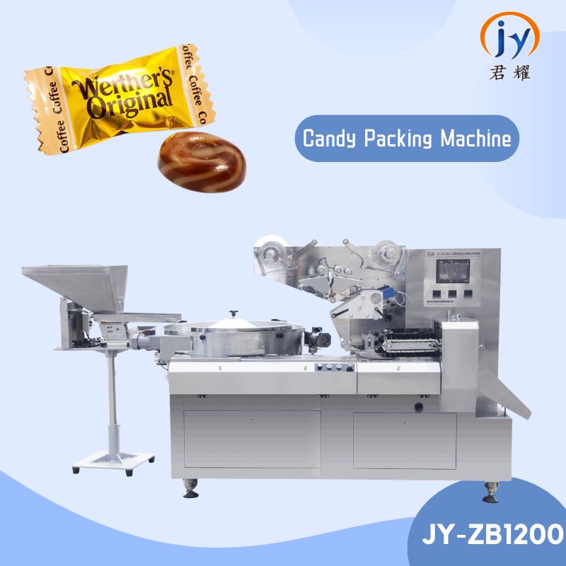 Machine d'emballage de bonbons haute vitesse, machine d'emballage flux en coussinet pour gommes