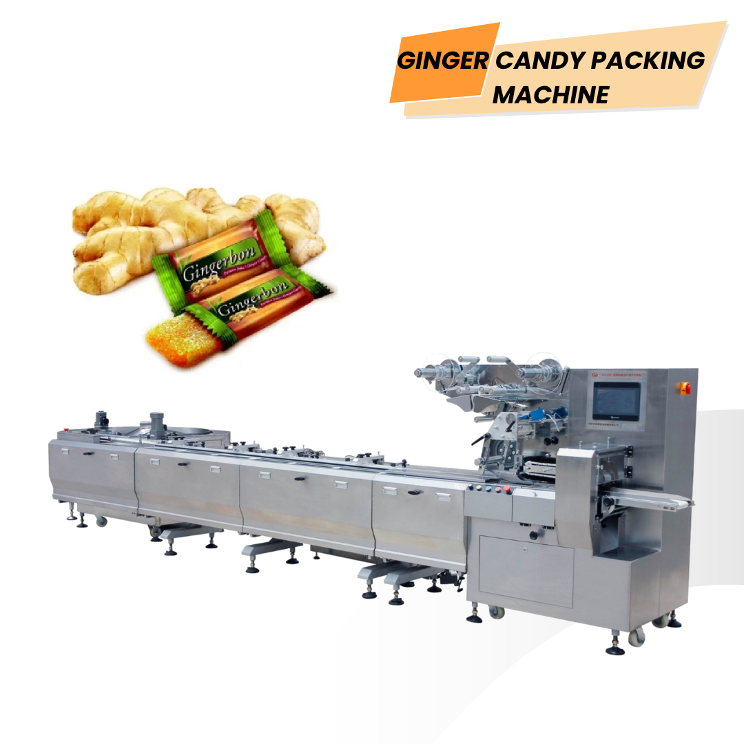 Ginger Candy Pillow Packing Machine Disc Feeding Gingerbon Flow Packaging Machine 