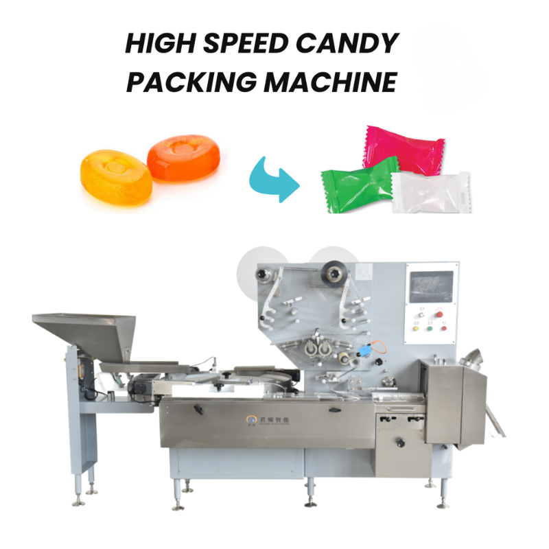 Hard Candy Jelly & Toffee Packing Machine Multi-Product Pillow Flow Wrapper Equipment