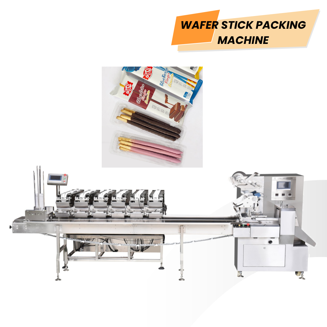Machine automatique d'emballage de biscuits, machine d'ensachage en flux continu avec comptage des bâtonnets de gaufrettes
