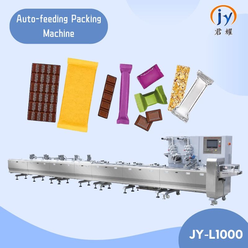 Automatic 9 Servo Control Chocolate Pillow Packing Machine Flow Packaging Machine