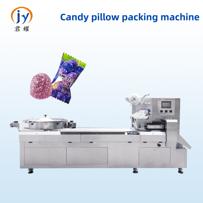 Versatile Three Servo Motors Soft Candy Horizontal Sealing Flow Wrapping Machine
