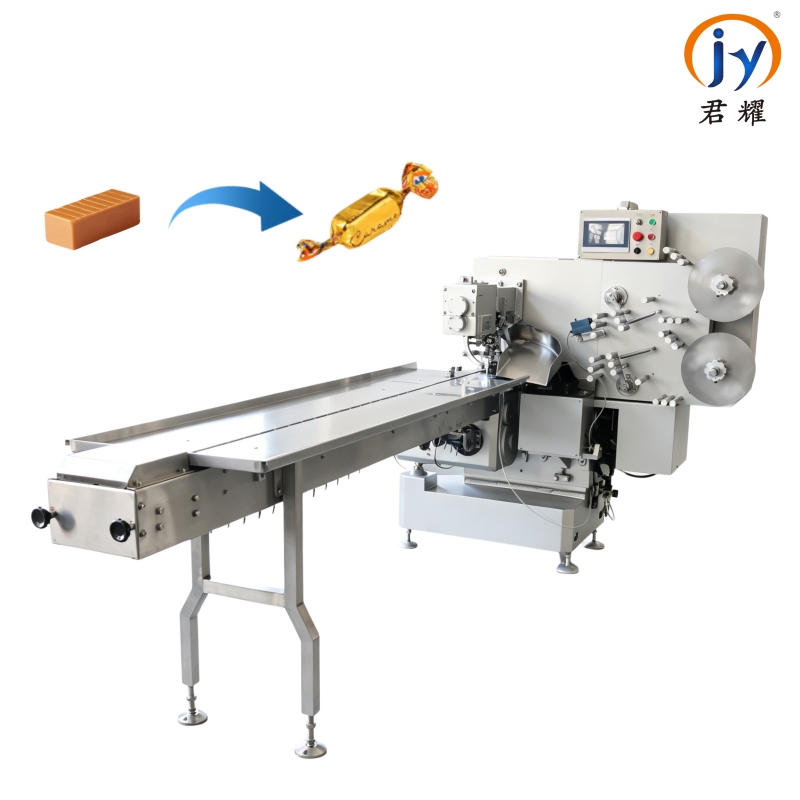 Machine d’emballage à piste haute précision pour bonbons au chocolat à double torsion avec alimentation manuelle
