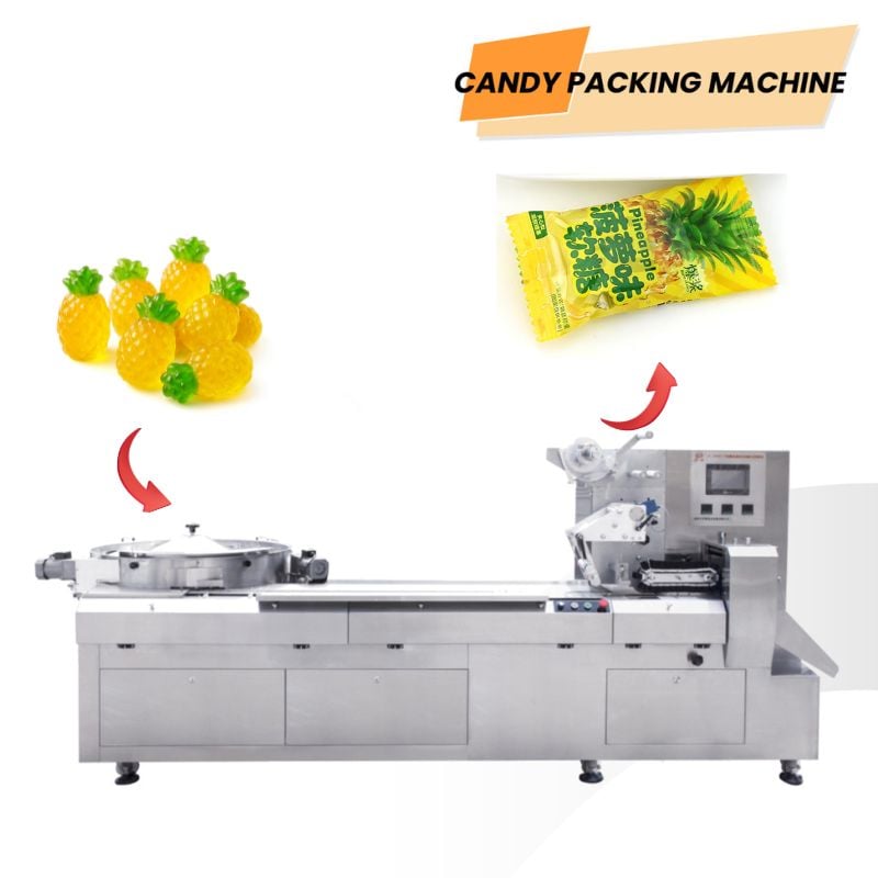 Jy-Zb900 High Speed Full Automatic Toffee Chocolate Candy Gummy Packing Machine/ Food Packaging Machine/ Horizontal Flow Wrapping Machine