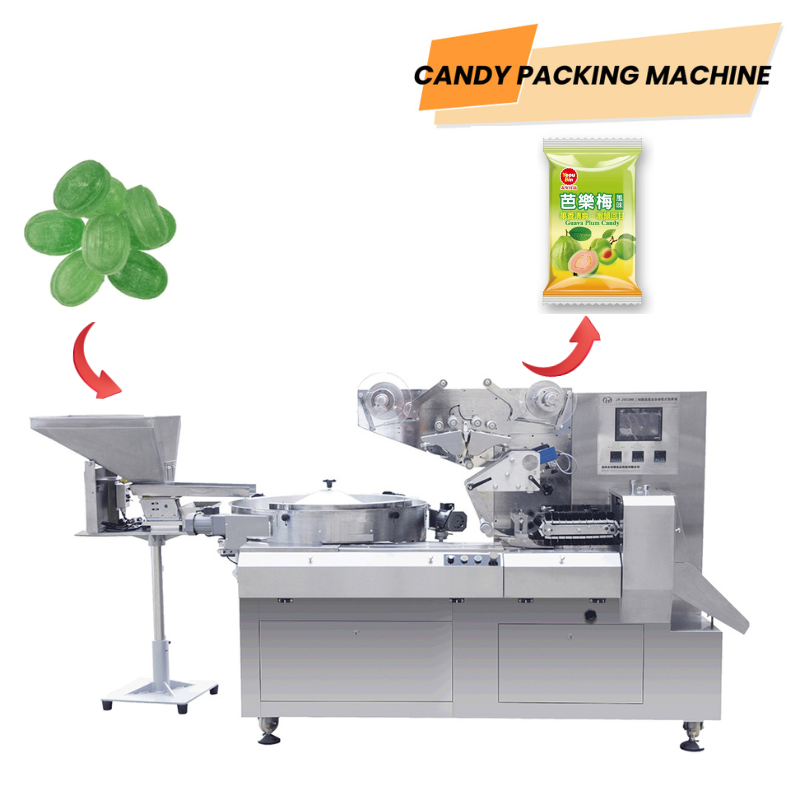 Automatic High Speed Hard Candy Pillow Flow Packing Wrapping Packaging Machine