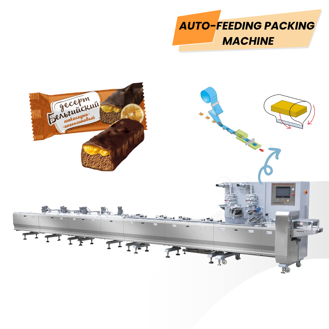 Machine automatique de conditionnement alimentaire pour chocolat, céréales, barres protéinées et barres croustillantes