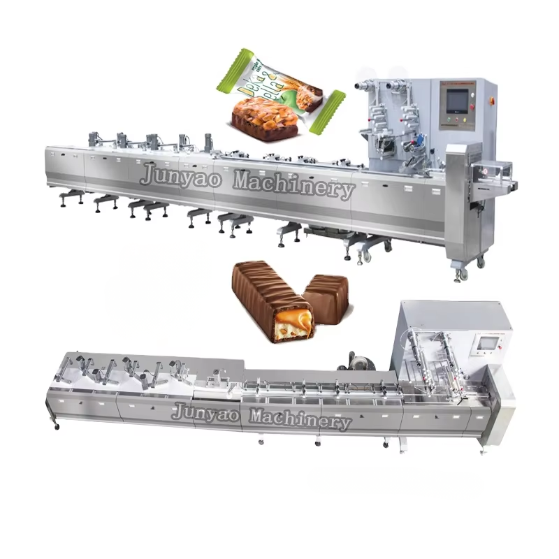 Chocolate Bar Flow Wrapping Machine Automatic Flow Pack—Junyao (English/French Support)