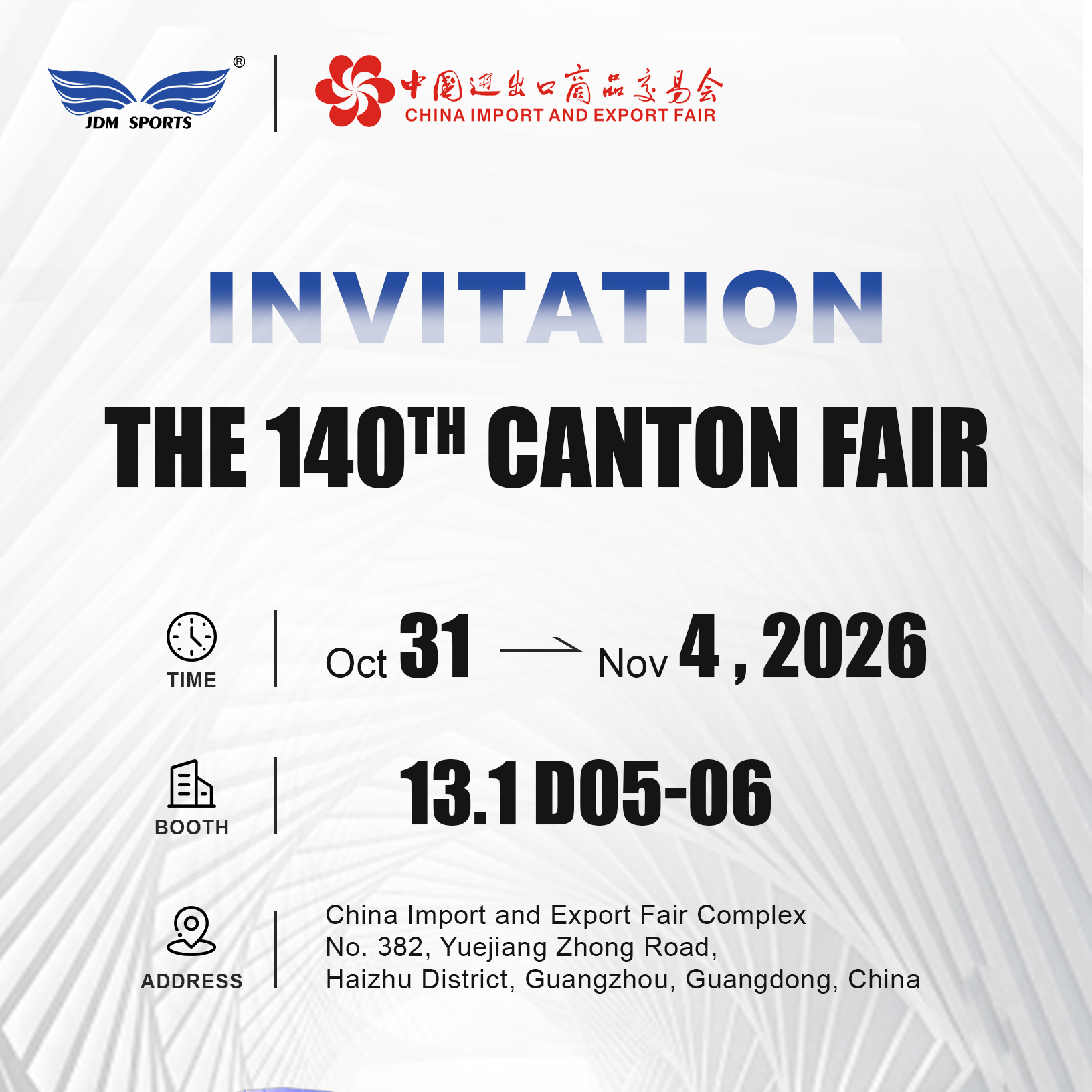 Meet Us at the 140th Canton Fair!