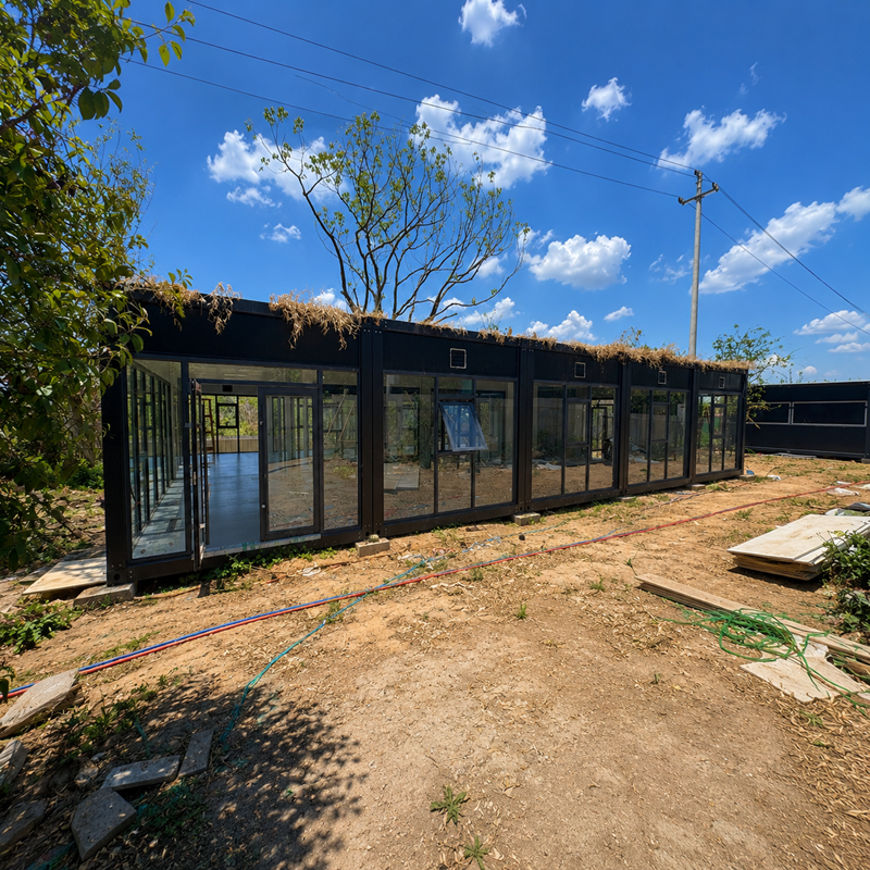 Custom Modular Prefab Barbecue Restaurant with Glass Walls