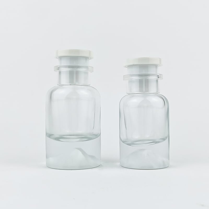 Fashion Heavy Base Mountain Stone Empty 30ml 50ml 100ml Cylinder Glass Perfume Bottles
