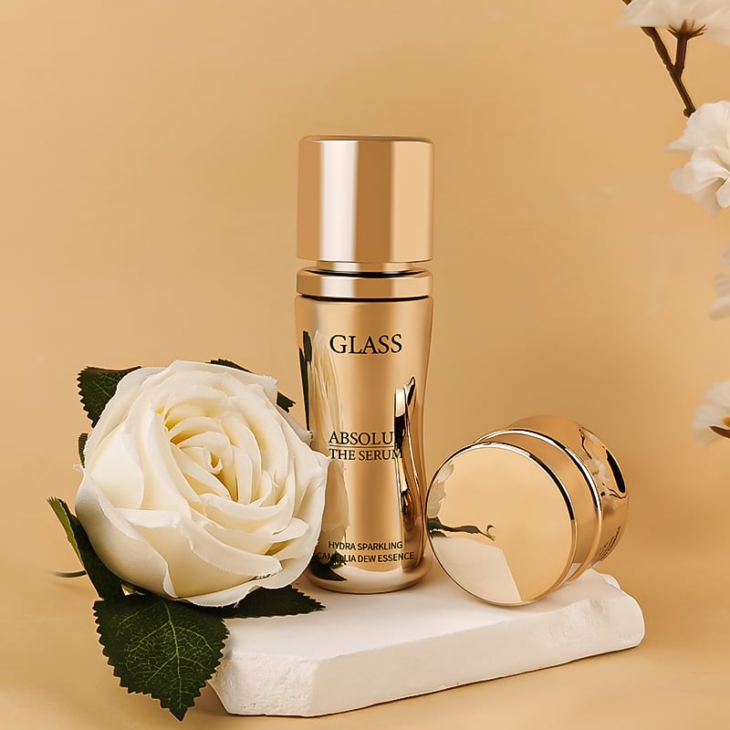 Wholesale High End Luxury Gold Skin Care Glass Bottles HY-2455