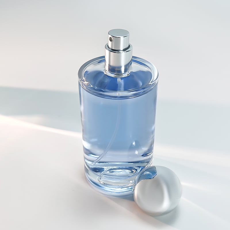 Wholesale HY-S007 Luxury Heavy Base Cylinder Glass Perfume Bottle Custom Logo