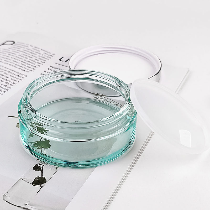 Custom Cosmetic Packaging Jar with Silver Cap HY-1882