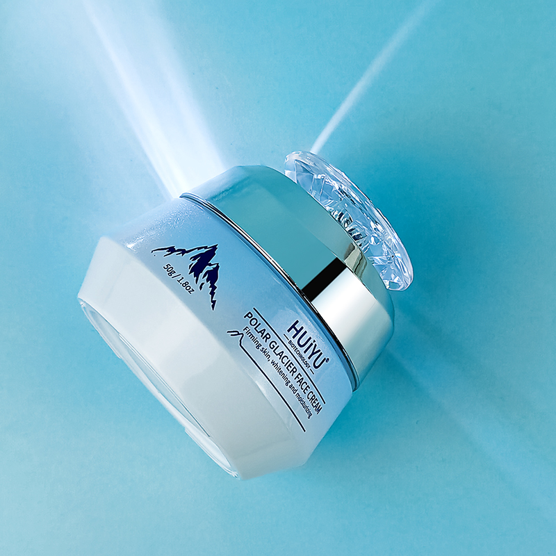 Manufacture Spraying Color Blue 50g Empty Cosmetic Jar Custom Face Cream Container with Cap and Lips