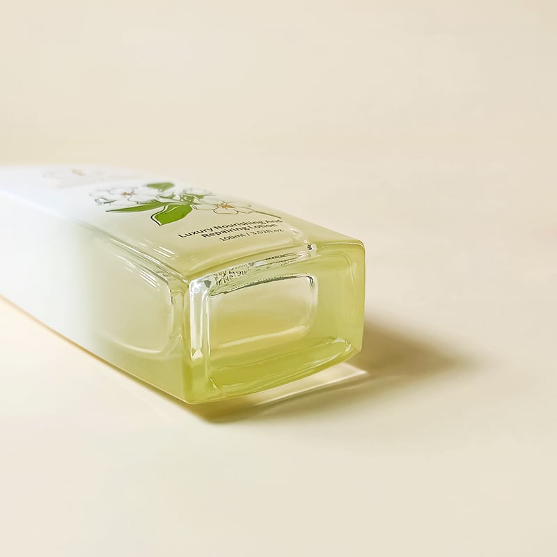 Custom Gradient Color Flat Cosmetic Bottle and Jar HY-2445