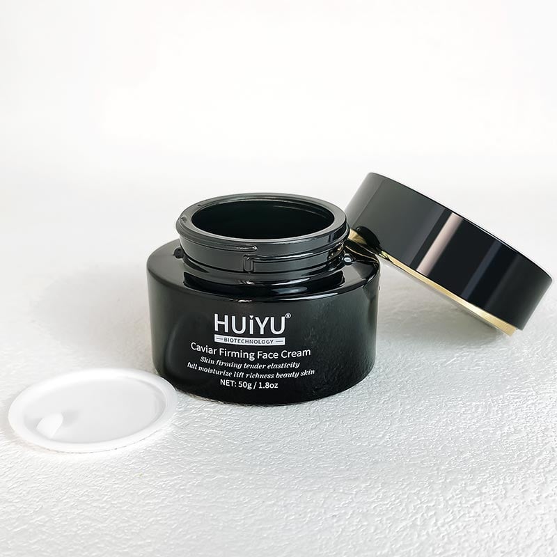 30ml 50ml Round Black Empty Cosmetic Cream Jar with Lids HY-2440