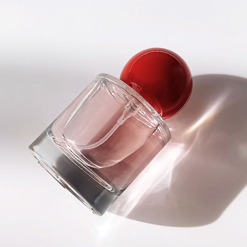 Silk print eco-friendly clear 30ml thick bottom glass perfume spray bottles