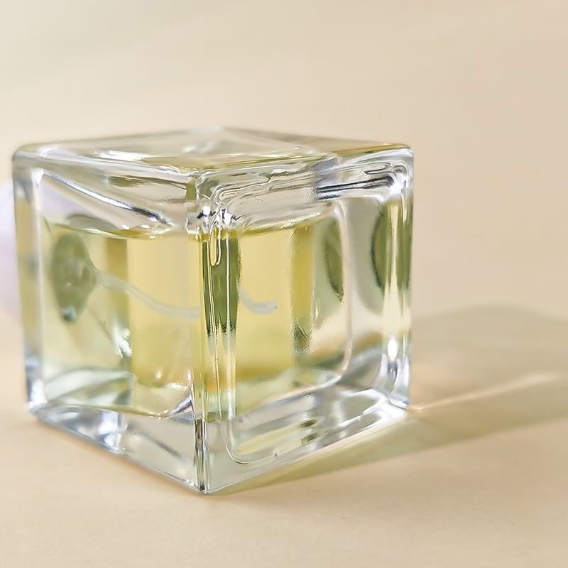 100ml 50ml 30ml custom cube glass perfume bottle in bulk HY-P359