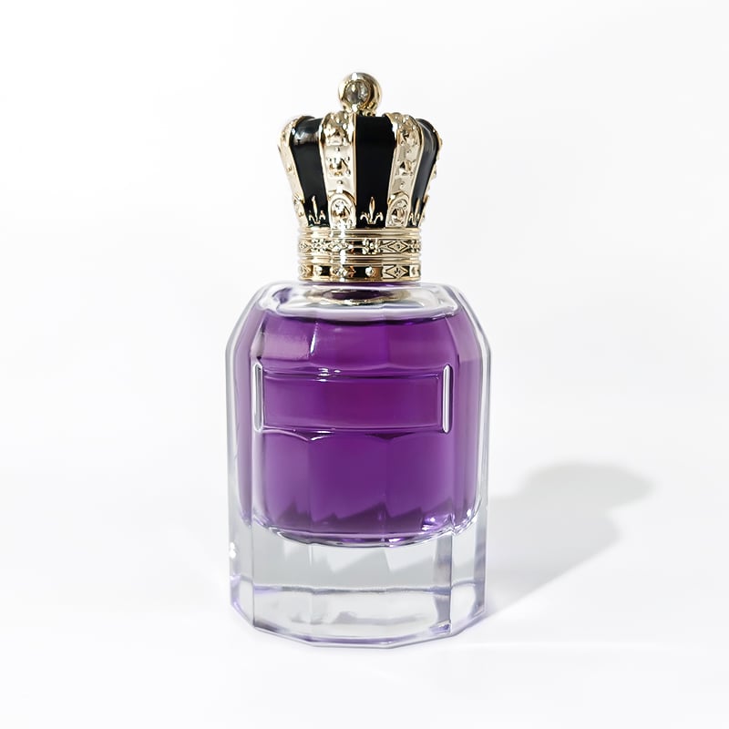 Luxury unique nice design thick bottom clear glass spray perfume bottle 100 ml HY-S012 