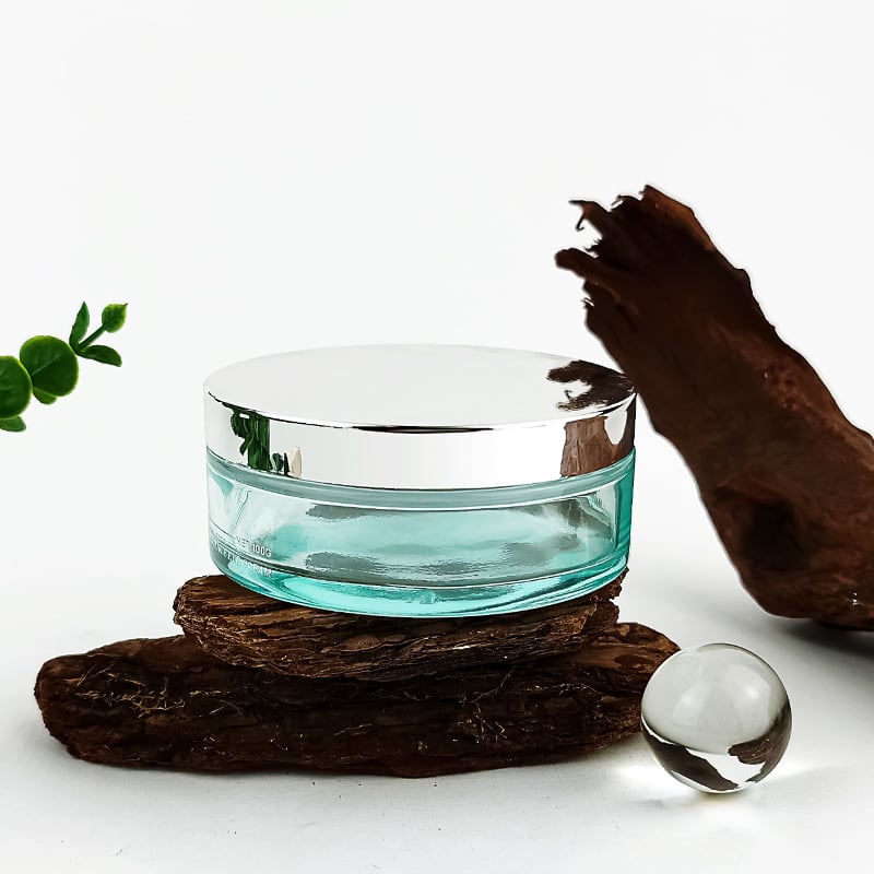 Custom Cosmetic Packaging Jar with Silver Cap HY-1882