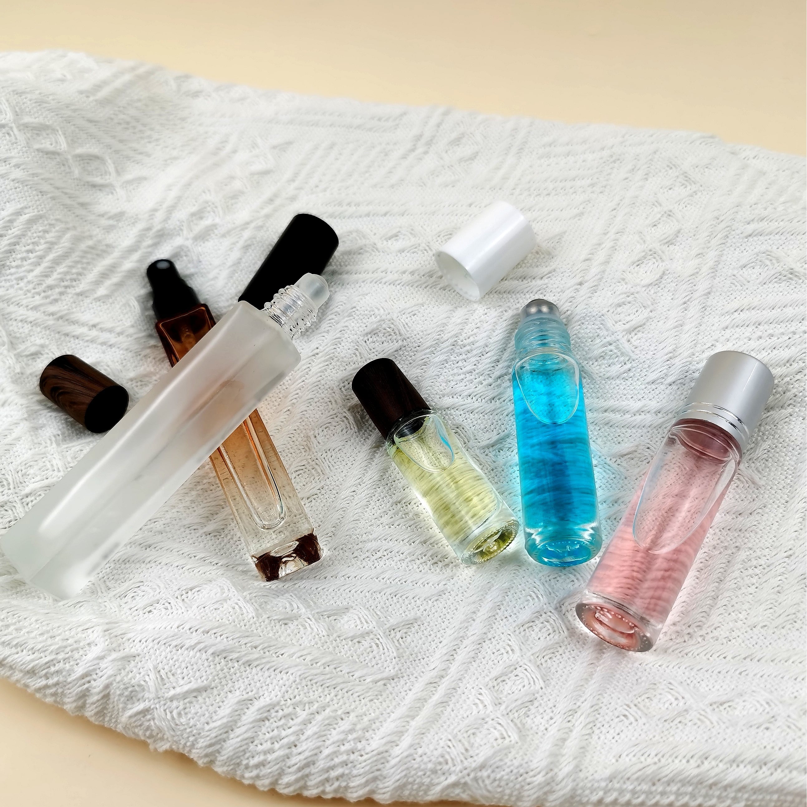 5ml Custom Small Refillable Round Empty Roll On Perfume Oil Bottle