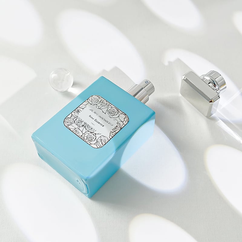 Elegant Blue Glass Perfume Bottle 100ml HY-S006