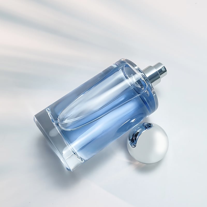 Wholesale HY-S007 Luxury Heavy Base Cylinder Glass Perfume Bottle Custom Logo