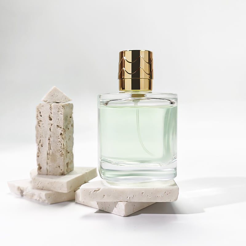 Square Transparent Luxury 100ml Perfume Spray Bottles HY-S008