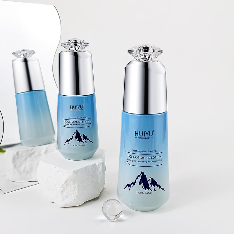 New Design 100ml 50ml Cosmetics Glass Packaging Set HY-2451