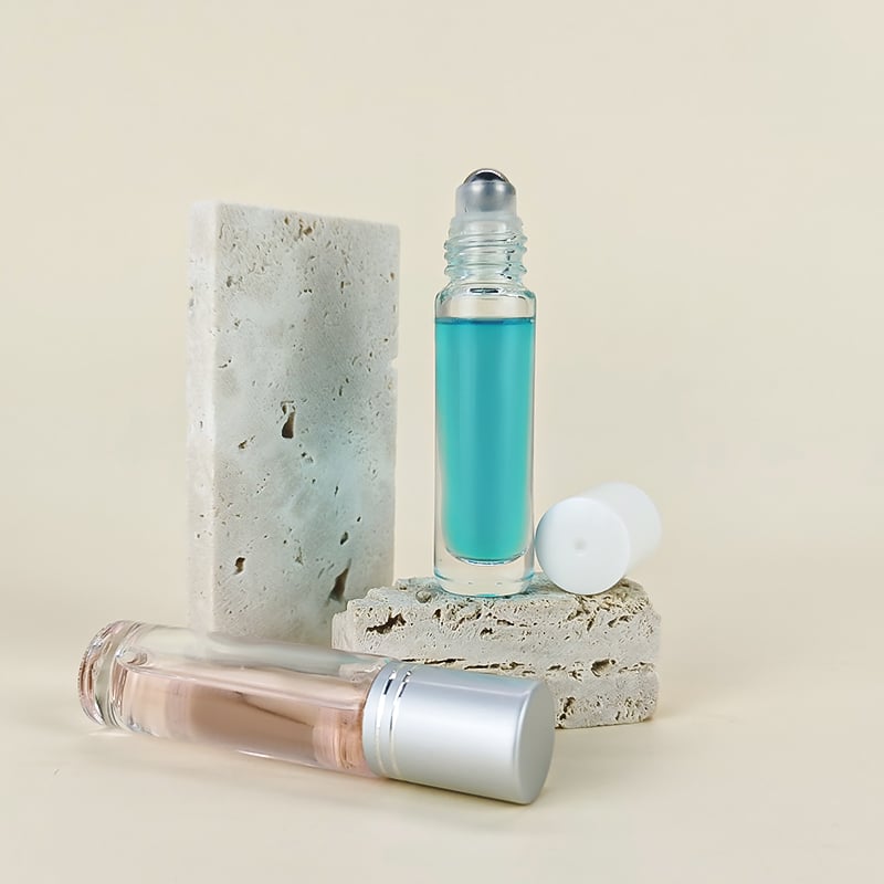 5ml Custom Small Refillable Round Empty Roll On Perfume Oil Bottle