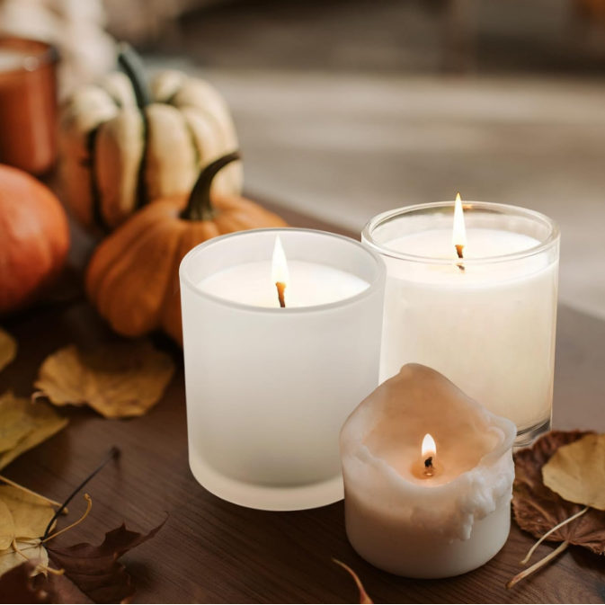 High quality wholesale Christmas 10oz unique luxury iridescent empty glass candle jars