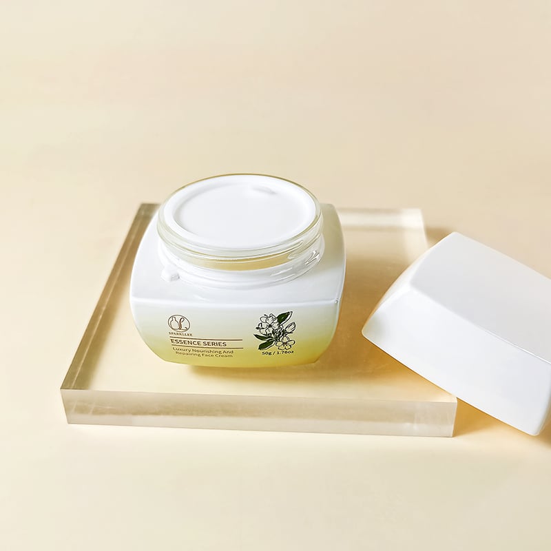 Custom Gradient Color Flat Cosmetic Bottle and Jar HY-2445