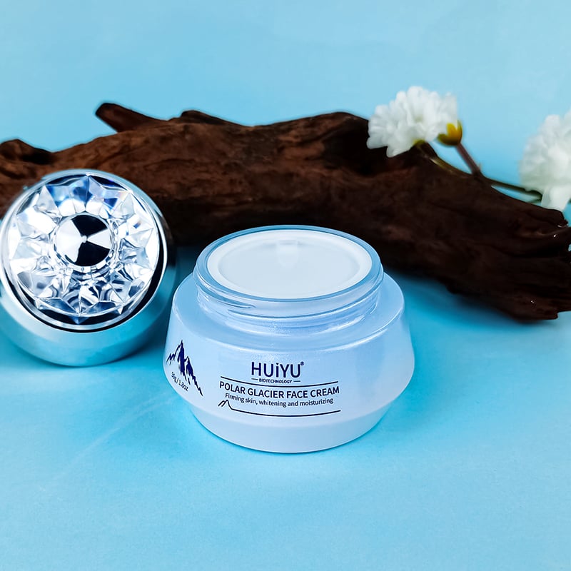 Manufacture Spraying Color Blue 50g Empty Cosmetic Jar Custom Face Cream Container with Cap and Lips