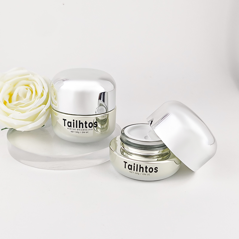 Gold plating luxury glass cosmetic packaging set 100ml 50ml lotion pump bottle sets HY-2458
