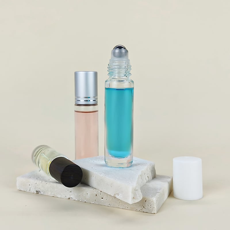 5ml Custom Small Refillable Round Empty Roll On Perfume Oil Bottle