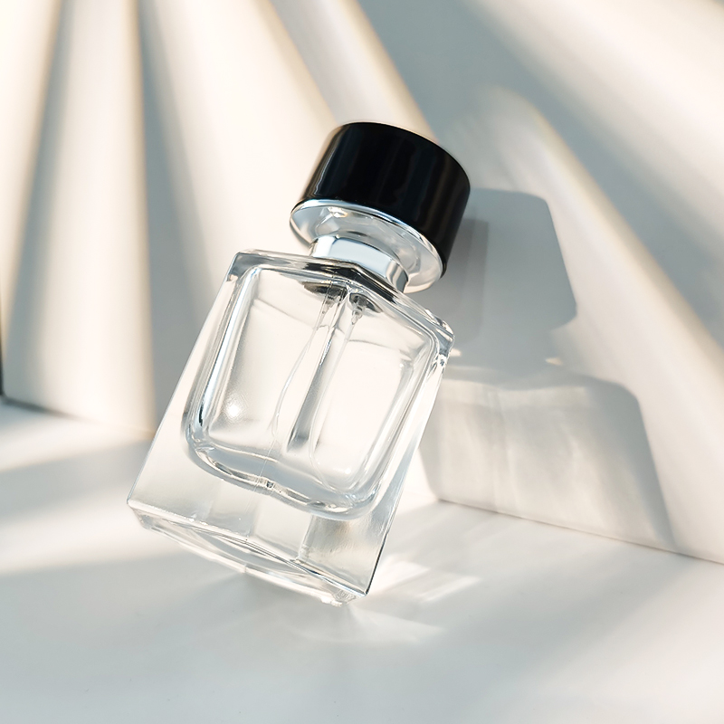 40ml Custom Unique Empty Clear Fragrance Glass Perfume Bottle with Spray Pump