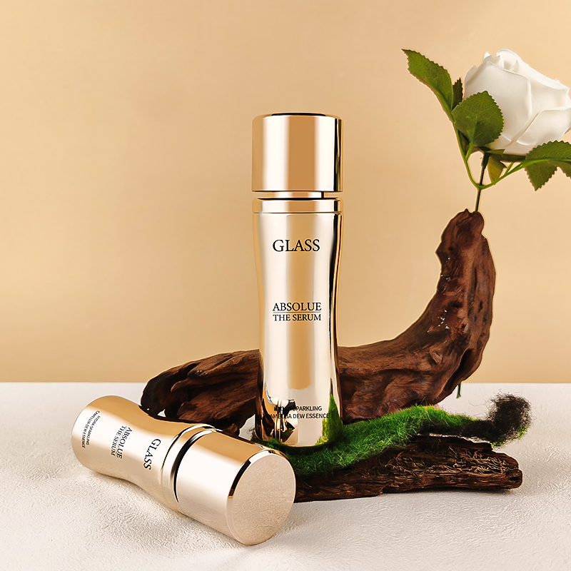 Wholesale High End Luxury Gold Skin Care Glass Bottles HY-2455