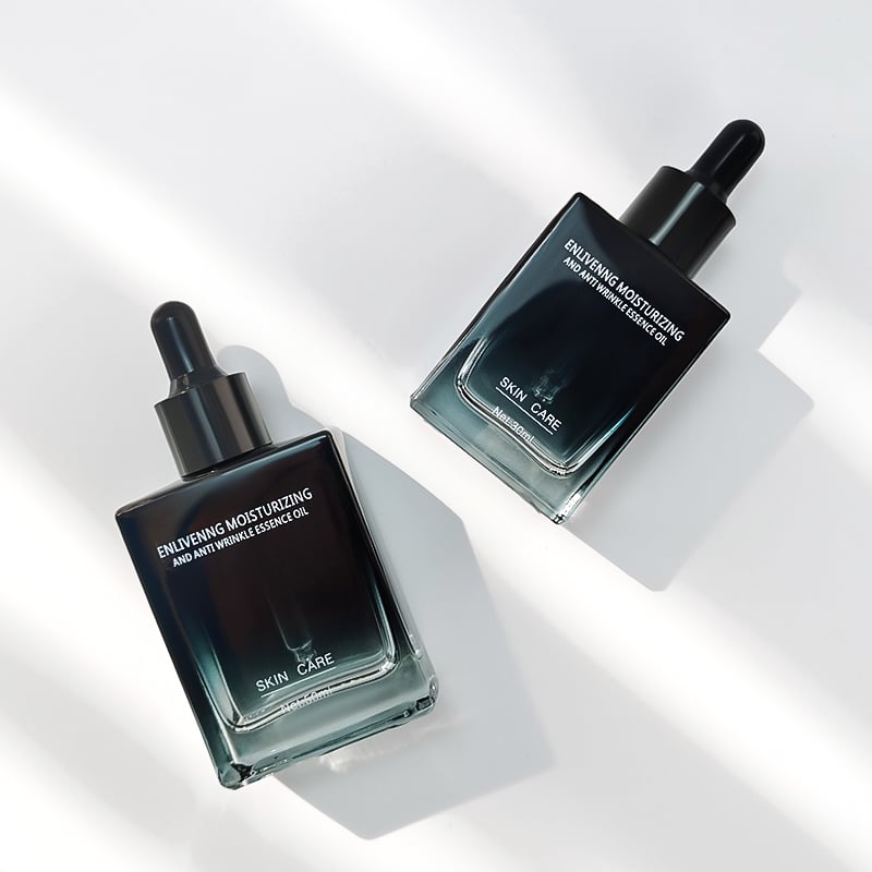 Gradient Square 30ml 50ml 100ml Glass Dropper Bottle for Hair Oil and Serum HY-1902