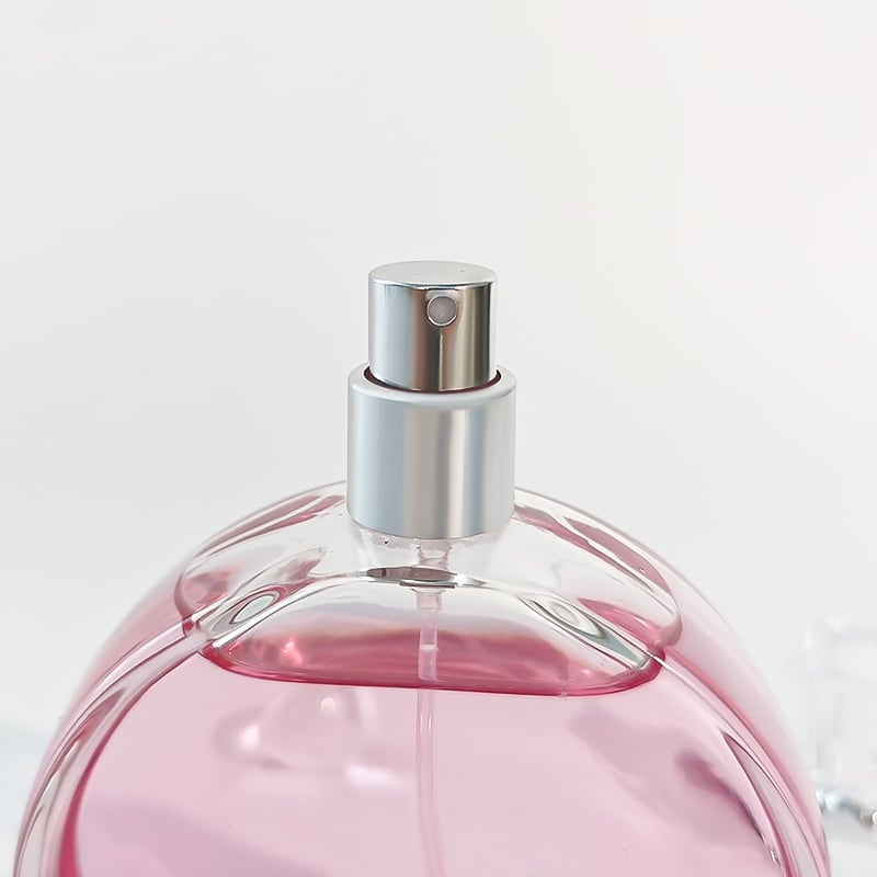 100ml Round Clear Glass Perfume Bottle With Silver Cap HY-S005
