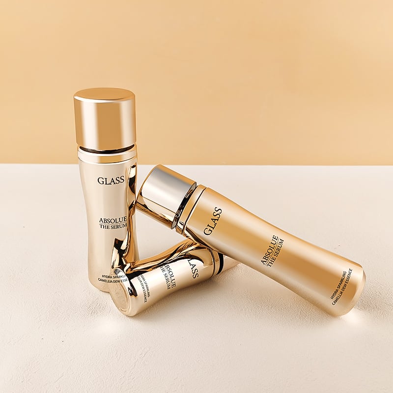 Wholesale High End Luxury Gold Skin Care Glass Bottles HY-2455