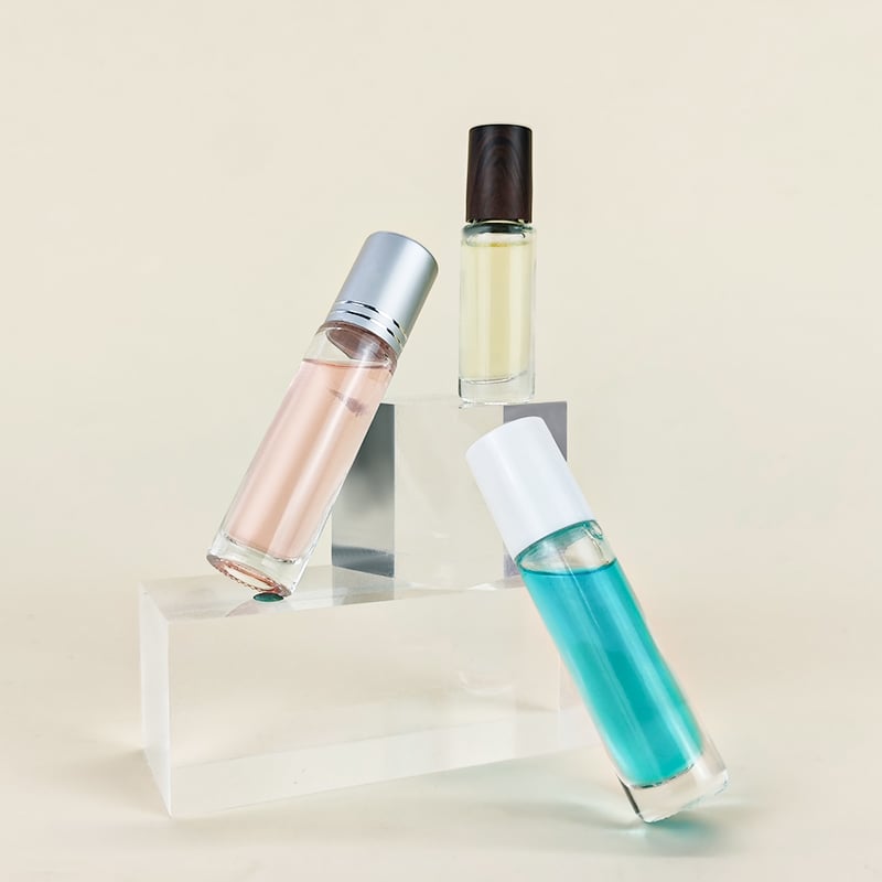5ml Custom Small Refillable Round Empty Roll On Perfume Oil Bottle
