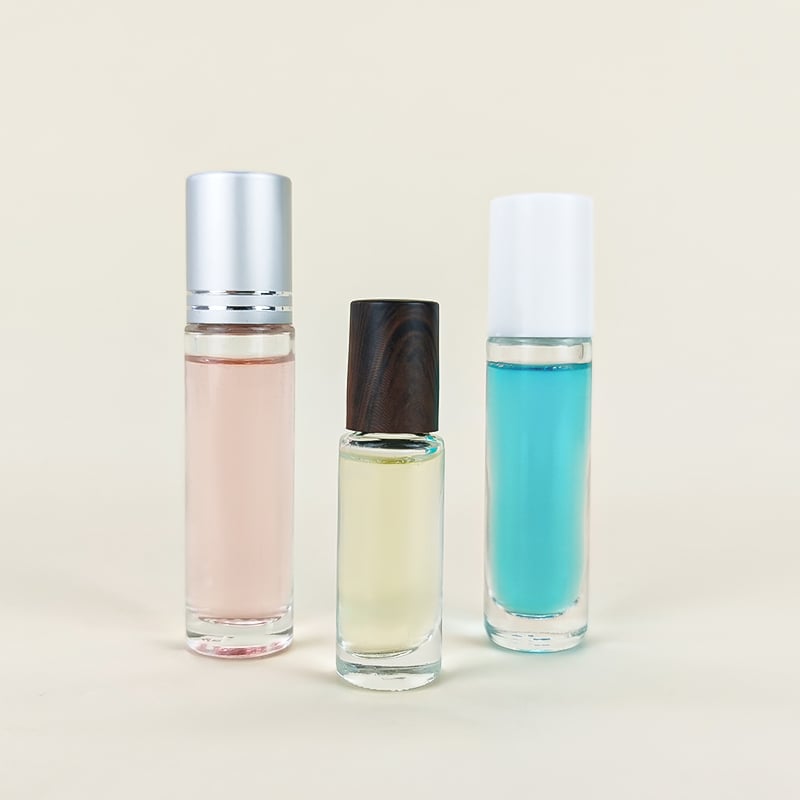 5ml Custom Small Refillable Round Empty Roll On Perfume Oil Bottle