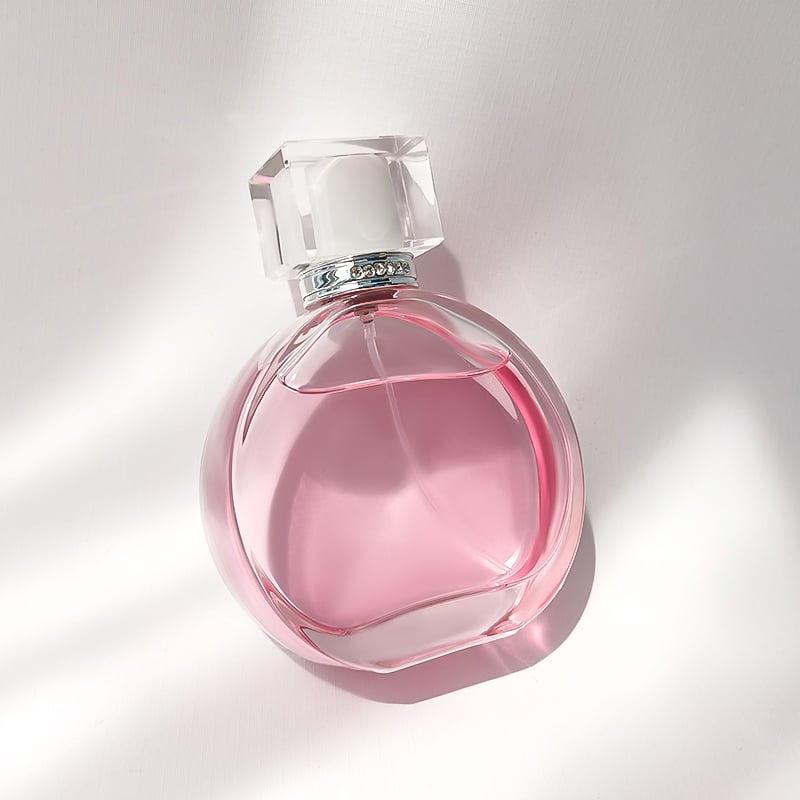100ml Round Clear Glass Perfume Bottle With Silver Cap HY-S005