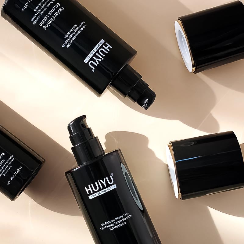 Black Flat High End Skin Care Lotion Bottle Set HY-2440