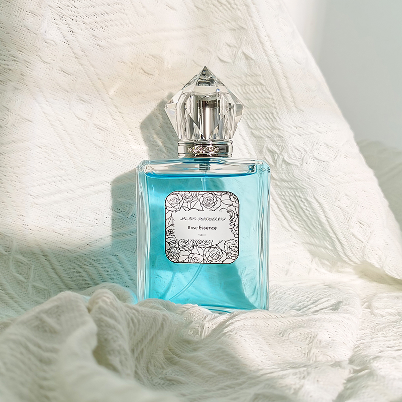 Custom 100ml Transparent Square Glass Perfume Bottle HY-S003