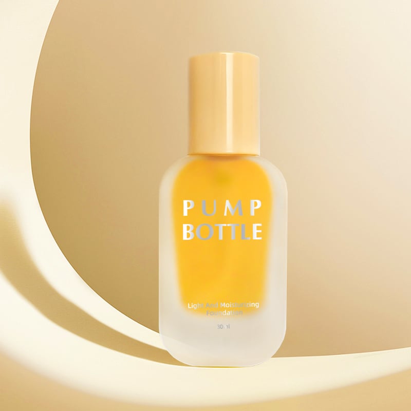 Luxus kosmetikai emulziós csomagolás sík újratöltött mat szivárványos üveg pamutó palack 30ml